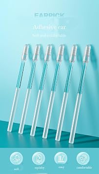 Ear cleanner Sticky Pick,Adhesive Ear Cleaner Tool,Reusable Sticky Ear Pick,Earwax Remover Soft Silicone,Ear Cleaning Tool for Child and Adult and Pet(24Pcs)