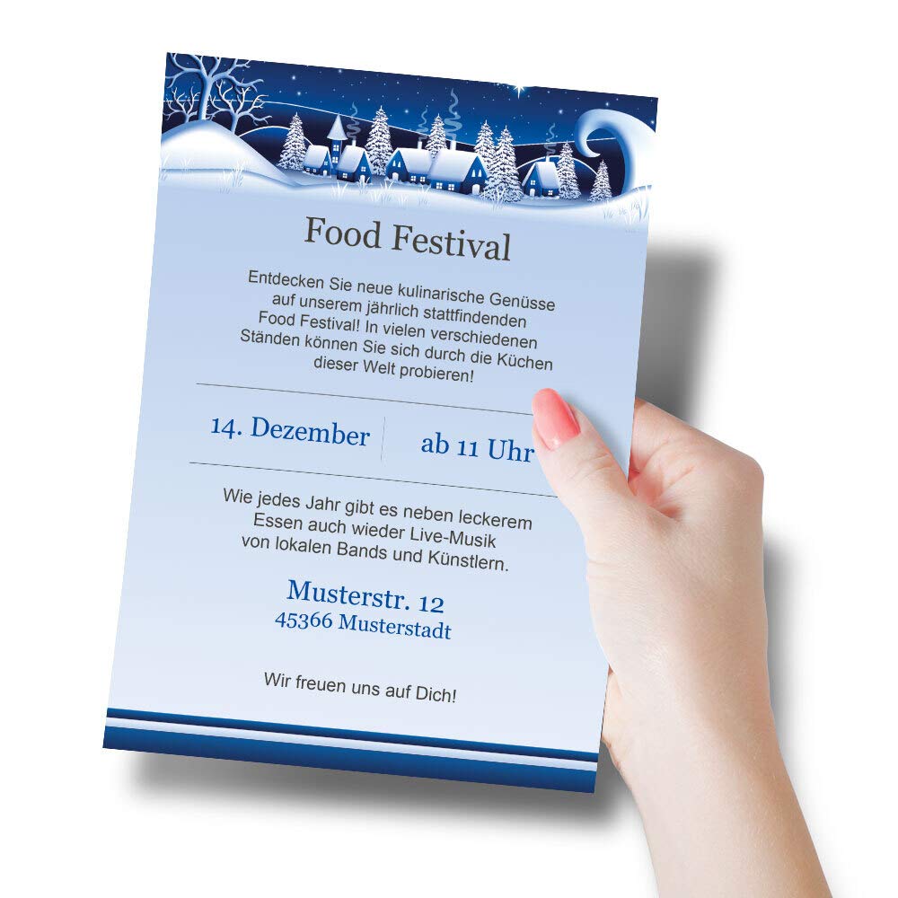 Carta Da Lettere Invernale Winterland - 20 Fogli Formato DIN A5, Carta Naturale 90 G/m², Stampabile E Scrivibile