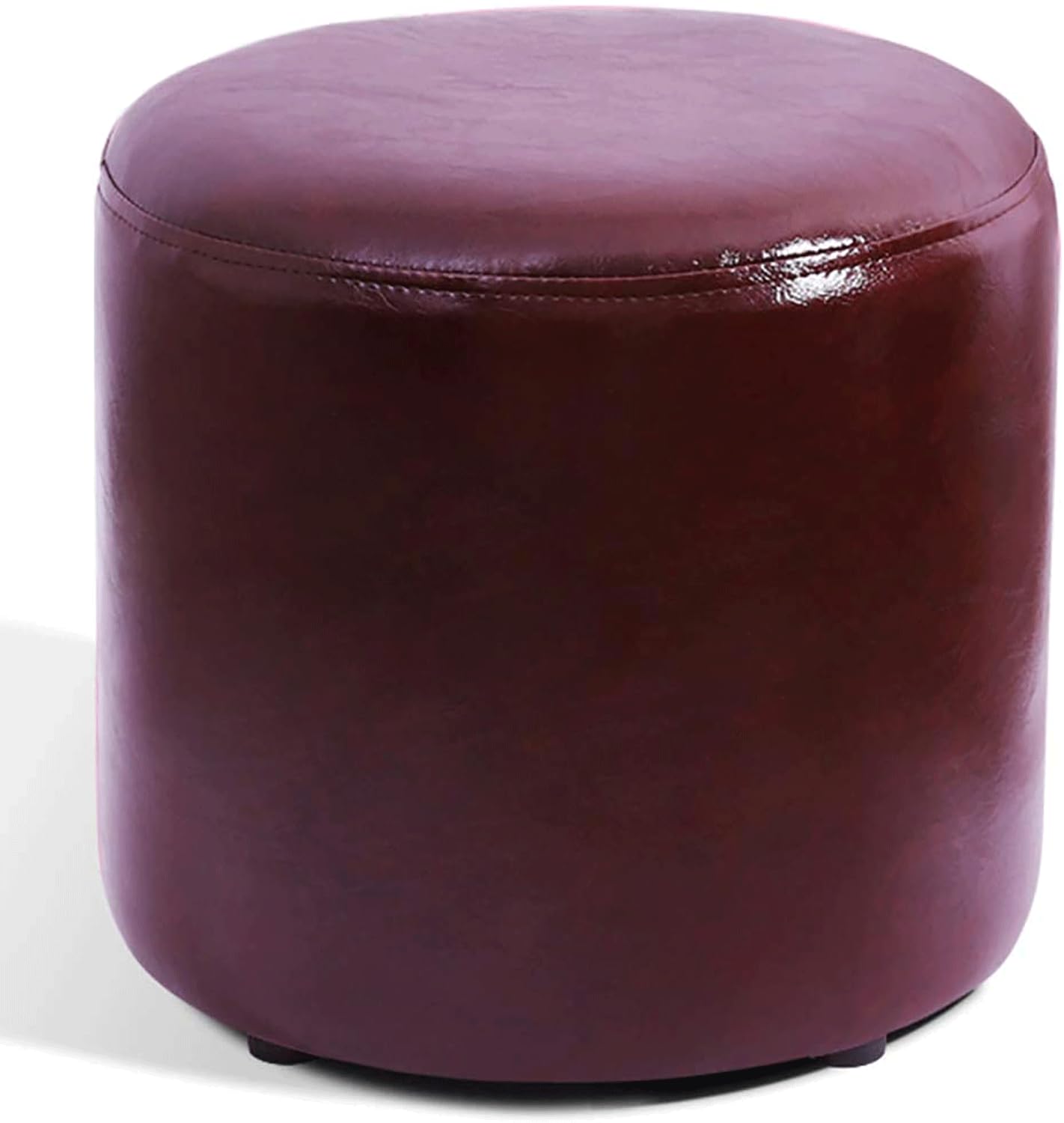 Tabouret pouf cube ottoman cuir repose-pieds de salon