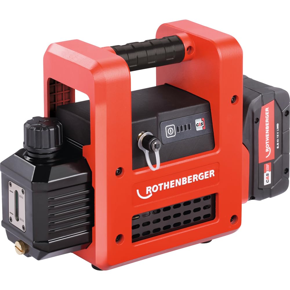 ROTHENBERGER ROAIRVAC R32 2.0 CL Basic Set Vakuumpumpe mit ROBUCKET | 1000003230 | Pumpe für Klimaanlagen, Kälteanlagen, Wärmepumpen