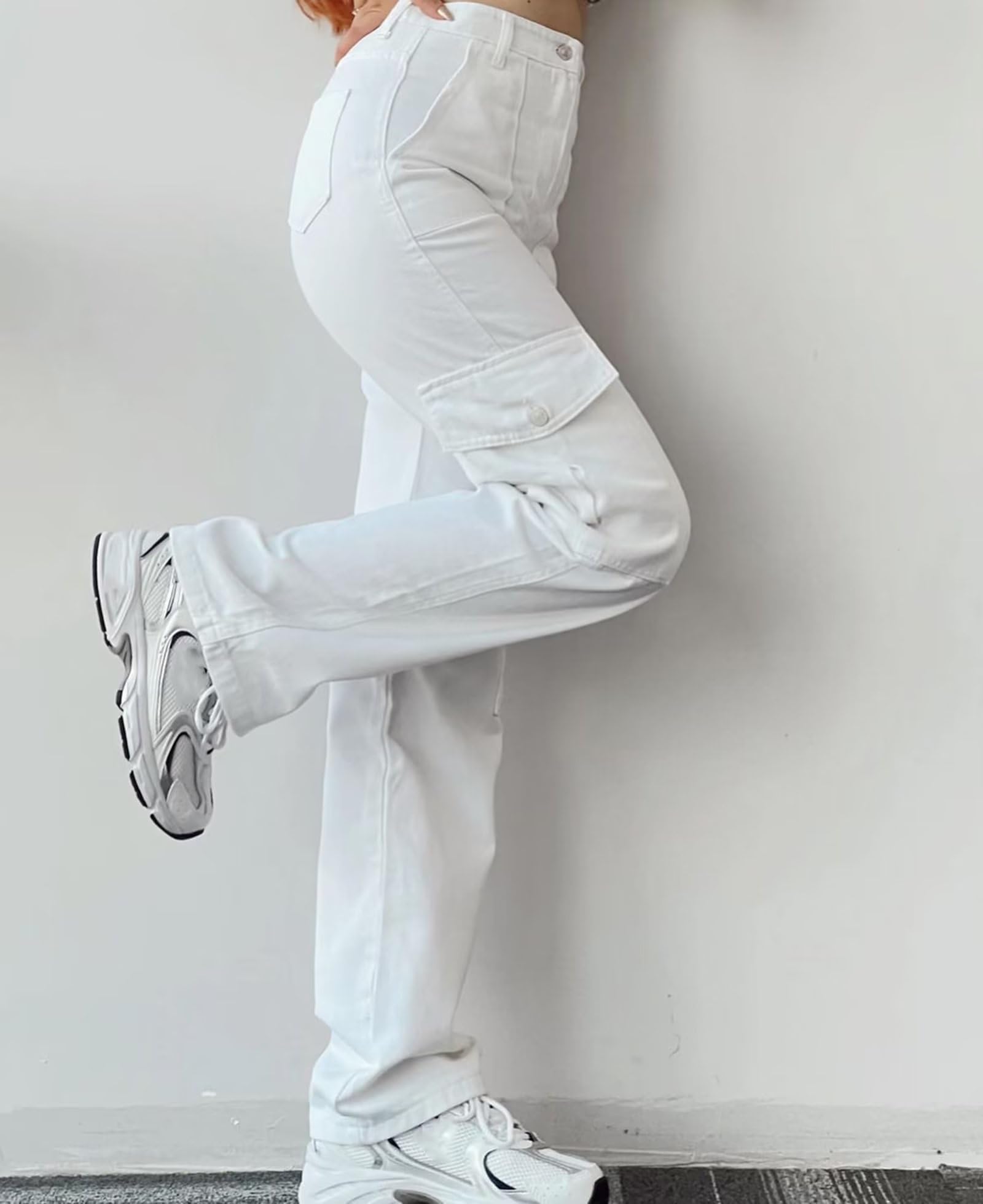 Women Cargo Work Trousers Casual Outdoor Pants Camping Hiking Trousers Cargo Trousers with Pockets