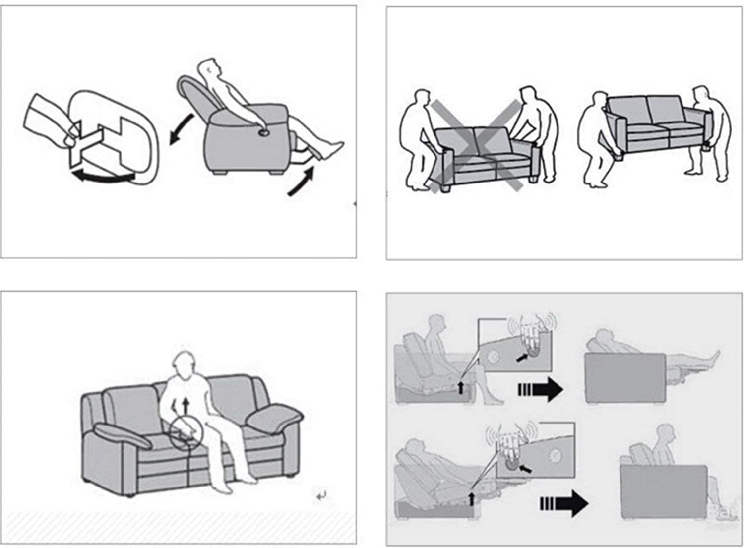 CUGLB Universal Recliner Release Pull Handle, Oval Plastic Sofa Chair Replacement Parts with Cable, Great for Ashley and Major Recliner Brands Sofa
