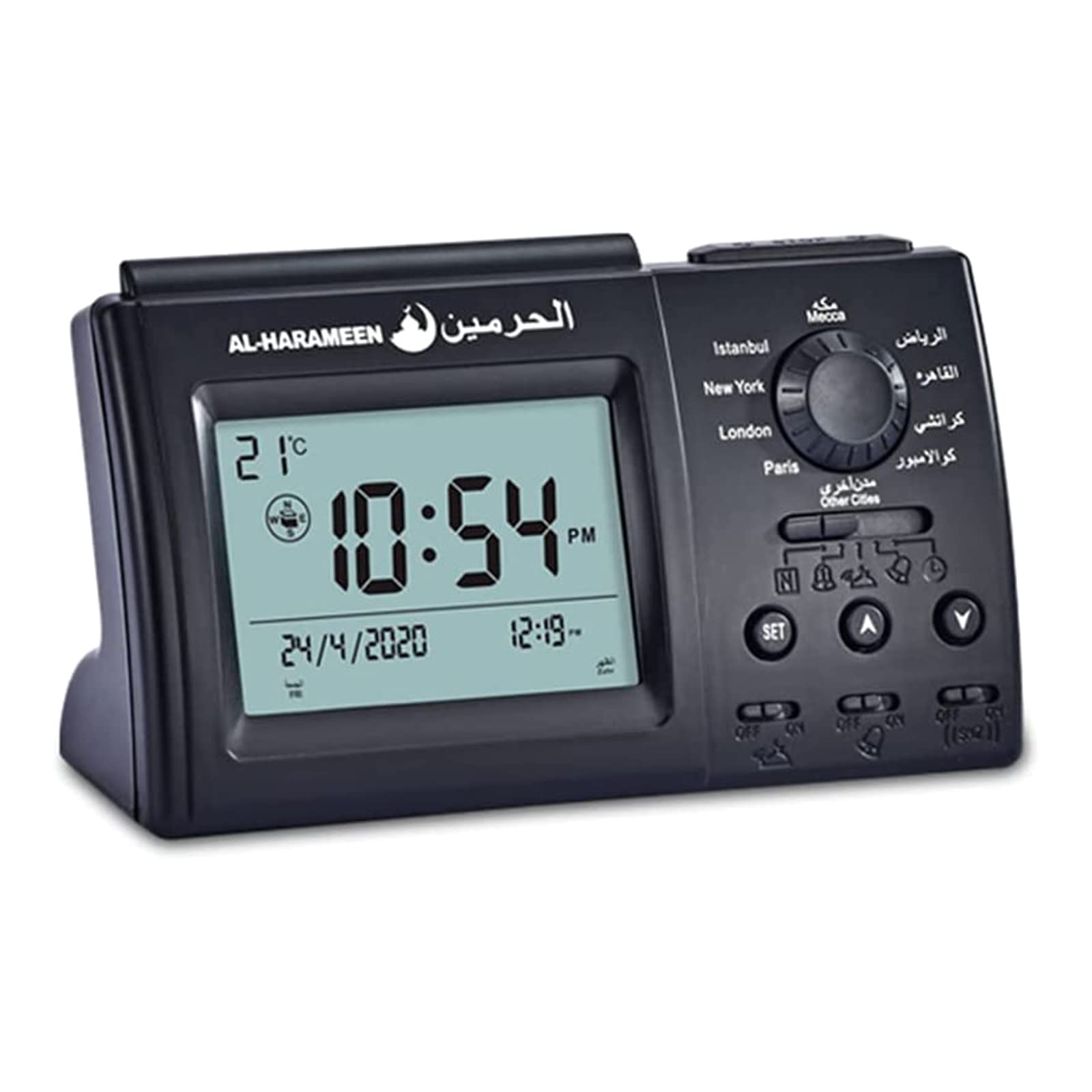 Myazs Azan Table Clock Athans Prayer Clock For All Prayers Bla Direction Church Islamic Automatic Digital Alarm Clock Azan Clock