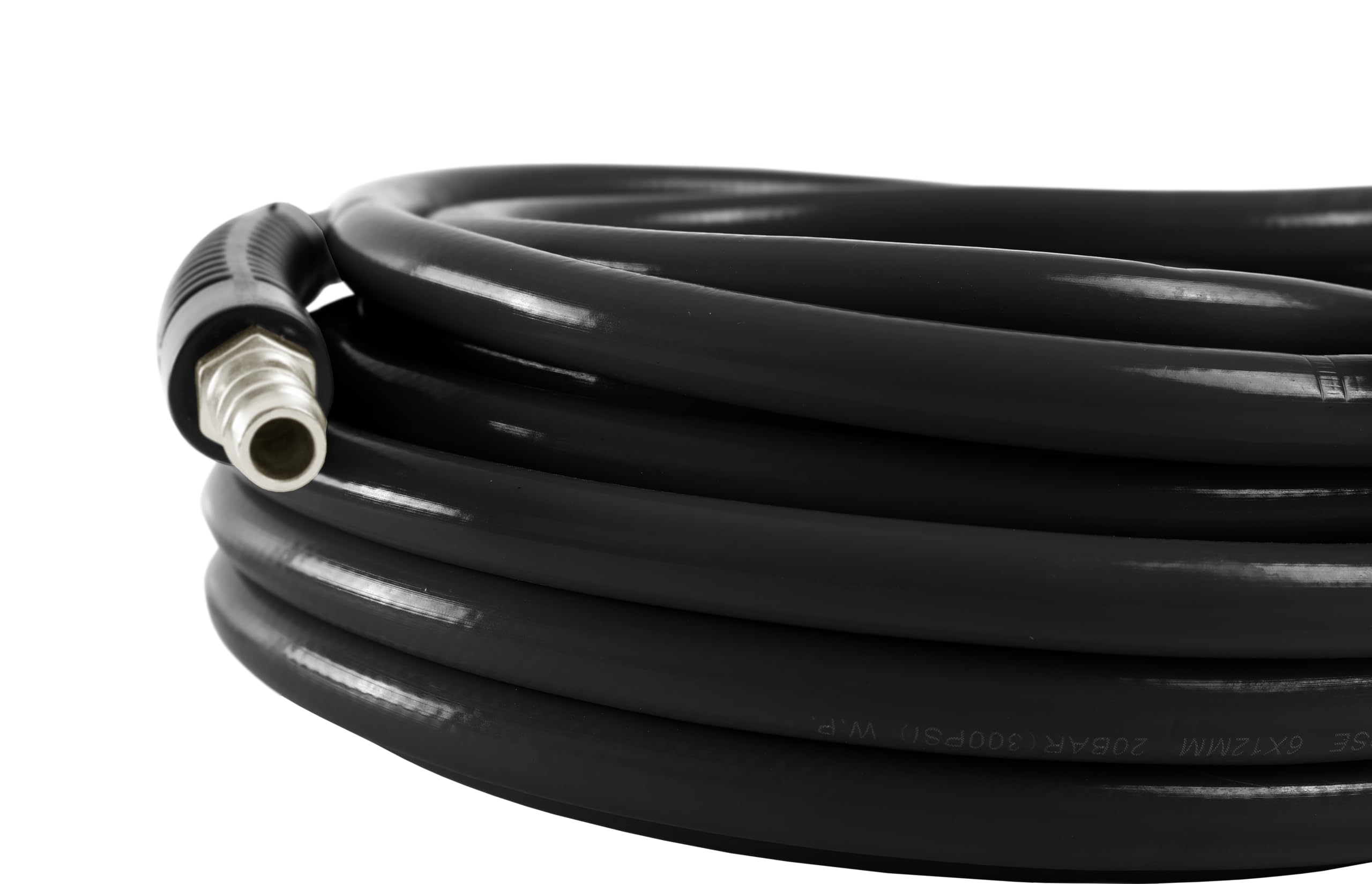 TECPO 300457 Manguera de aire comprimido 6/12 mm, 10 m de largo, manguera de aire de 20 bar presión de trabajo, 1/4 pieza de conexión adecuada para todos los compresores habituales