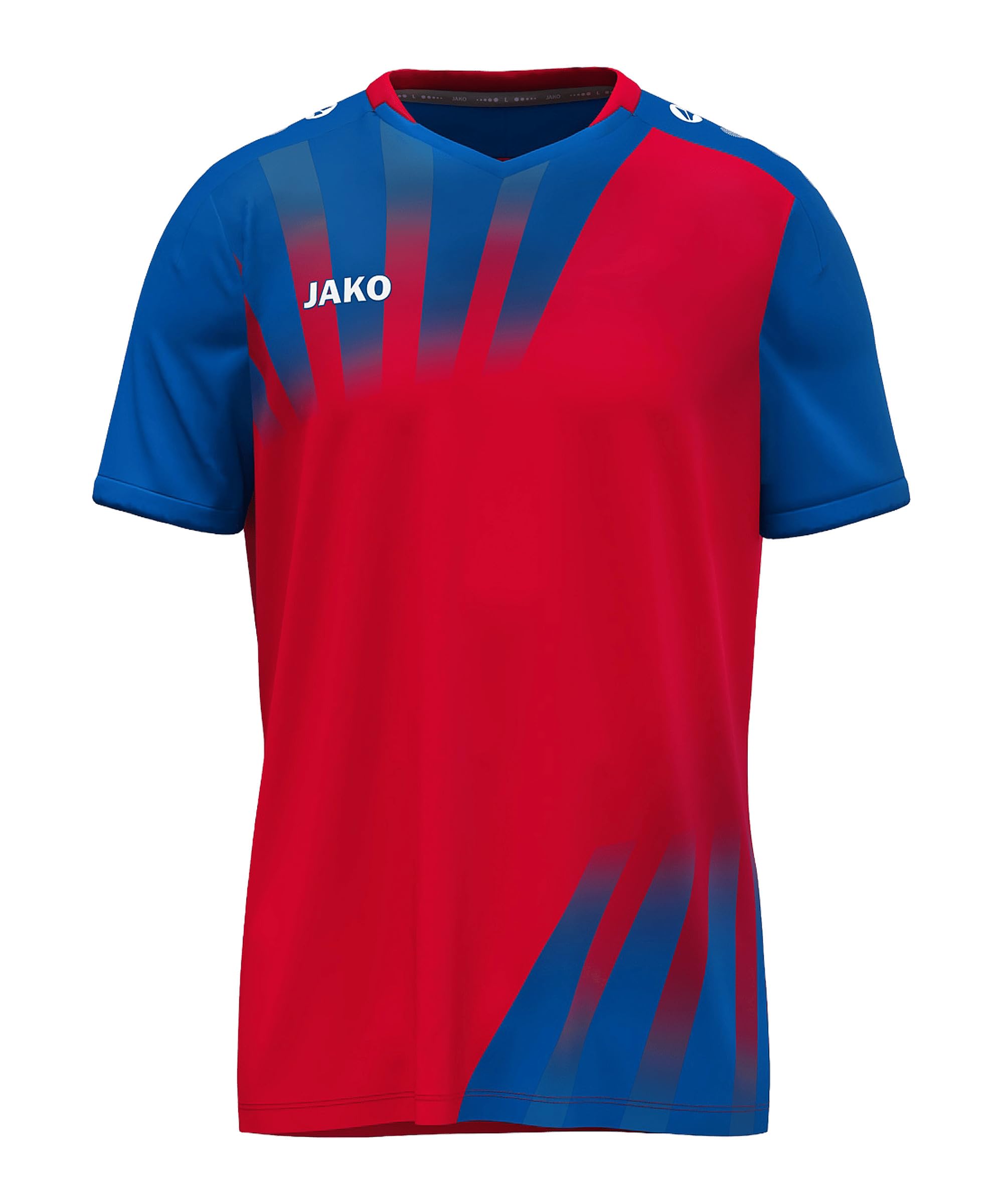JAKO Unisex Vintage Short Sleeve Jersey, Red/Royal, M
