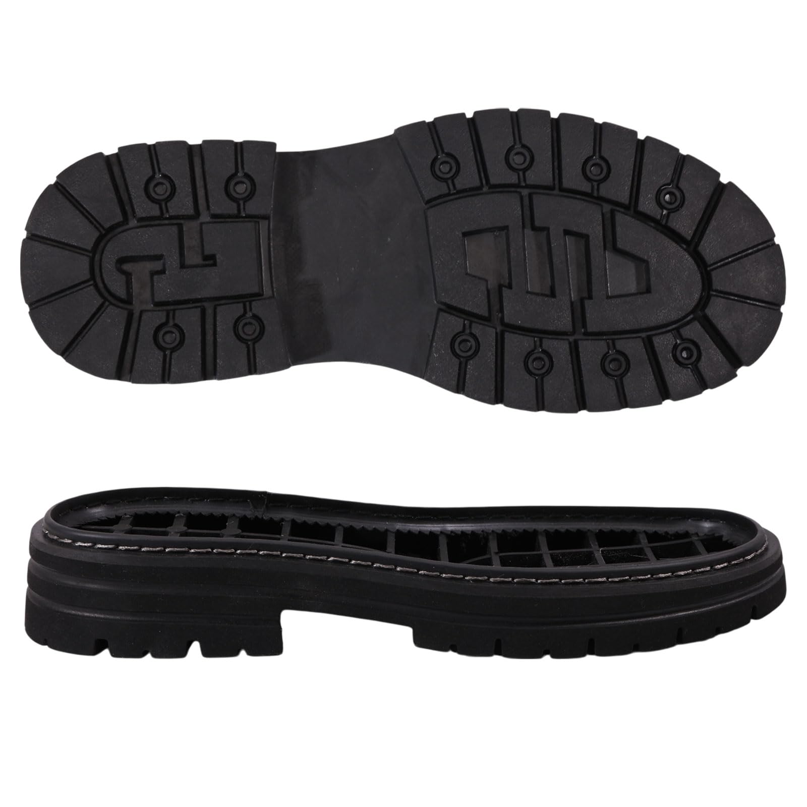 CHGCRAFT Suela de goma de repuesto para zapatos, 1 par, antideslizante, protector de reparación de zapatos para parte inferior, color negro, 42 EU