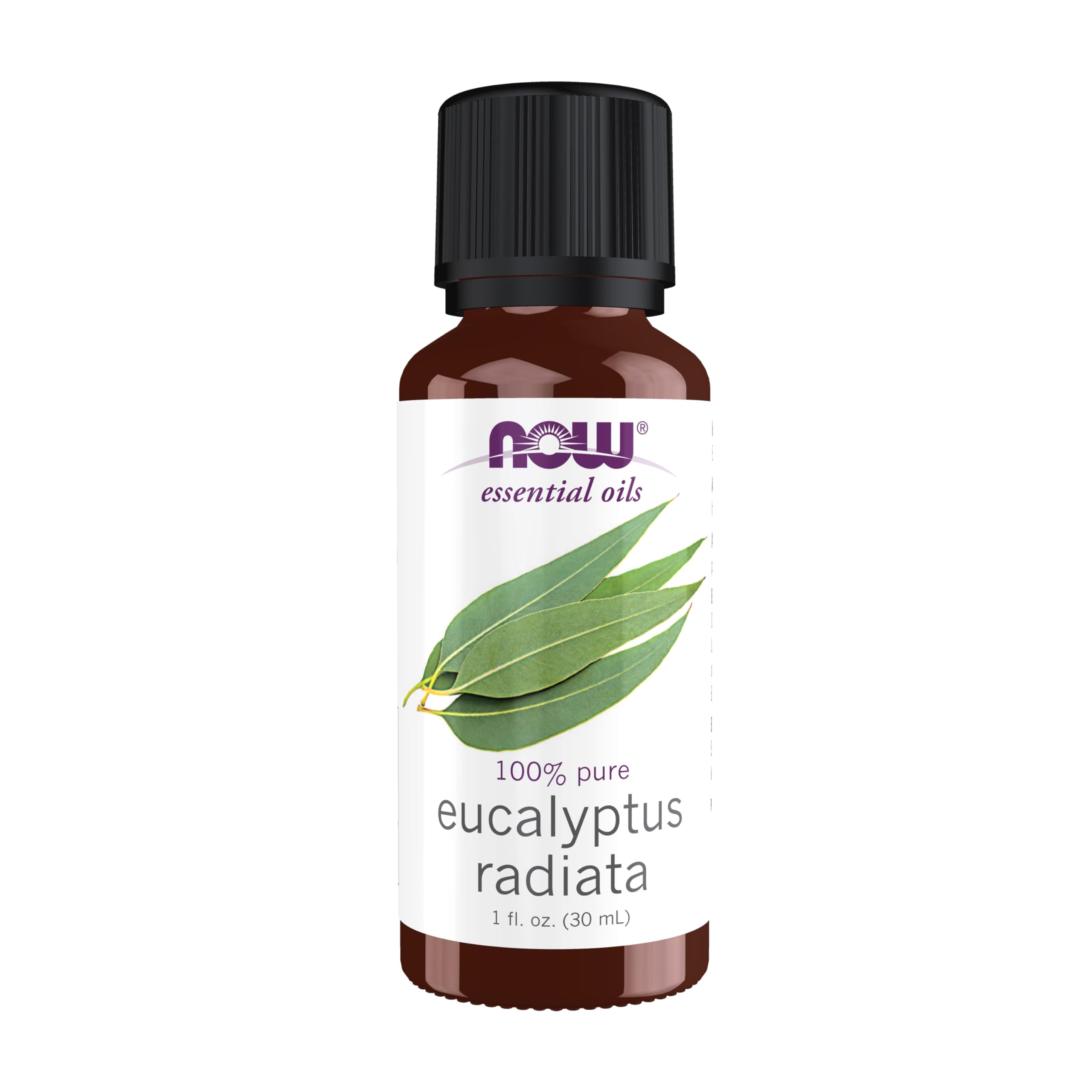 NOW Essential Oils, Eucalyptus Radiata Oil, Revitilizing Aromatherapy Scent, Steam Distilled, 100% Pure, Vegan, Child Resistant Cap, 1-Ounce