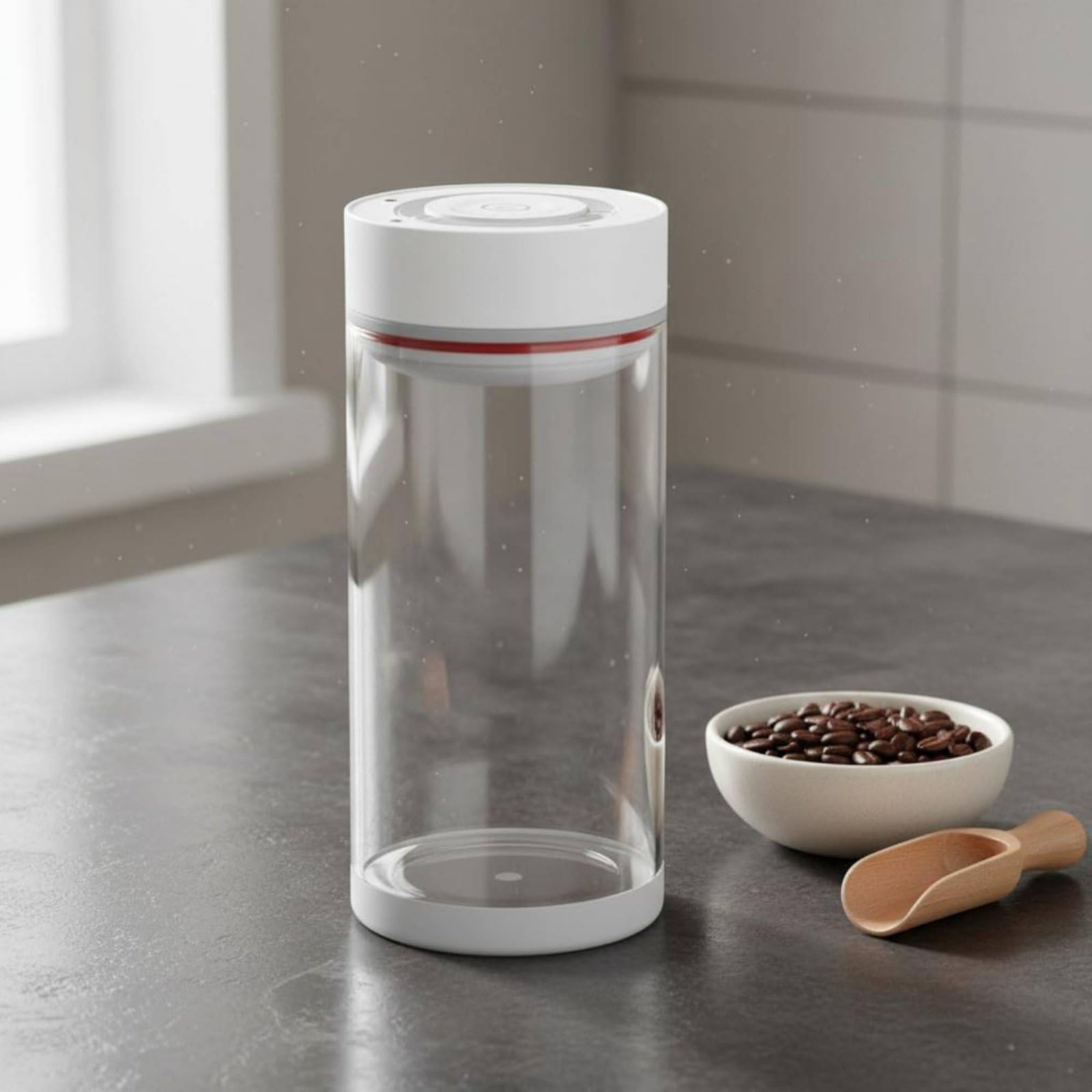 predolo elektrische Vakuum-Vorratsdose elektrisch Vakuum Kaffeedose luftdicht Vakuumglasdose, 1350ML