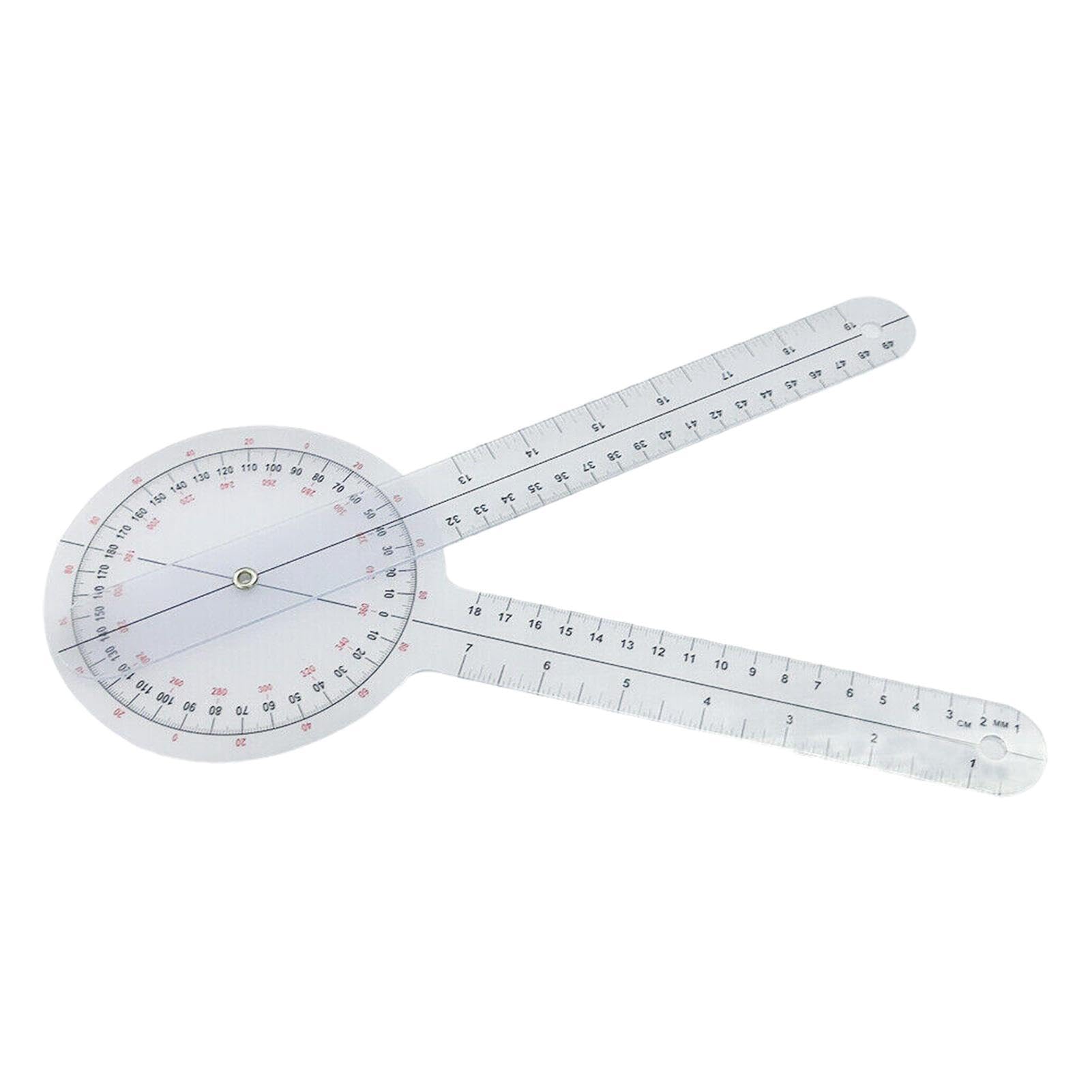 Goniometro da 30,5 cm, goniometro da 30,5 cm, goniometro fisico professionale, angolo fisico a 360 gradi, righello per articolazioni del ginocchio, gomito, spalla o anca