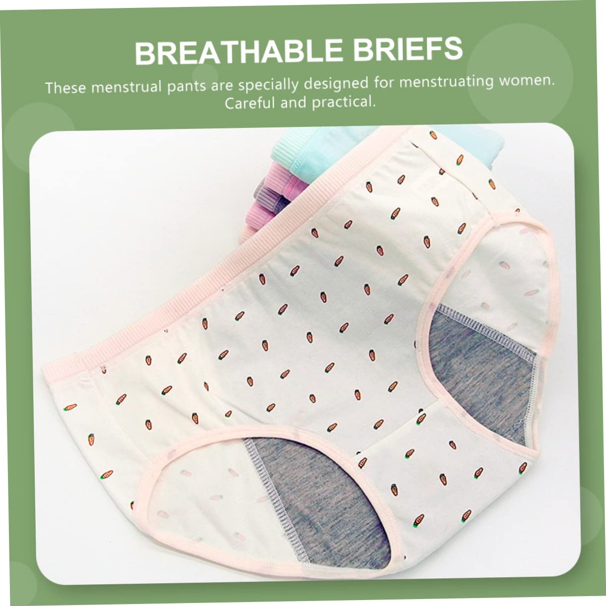 SHERCHPRY 9 piezas de ropa interior para el período menstrual a prueba de fugas, bragas menstruales de algodón que absorben la humedad, pantalones sanitarios para niñas, cunas de dedos, pantalones de