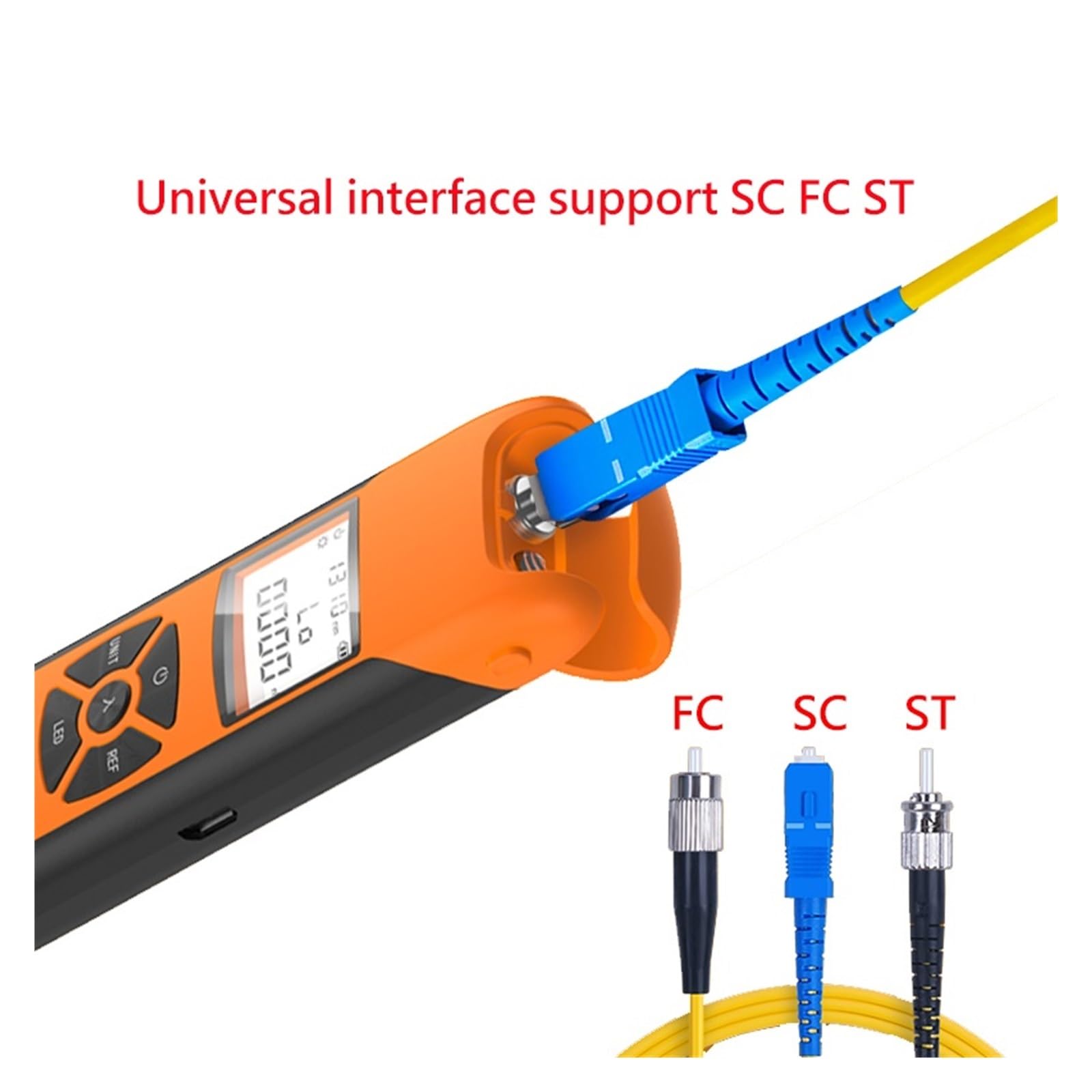 Tester a fibra ottica, Misuratore di potenza ottica ， Misuratore di potenza in fibra ottica FTTH a batteria ricaricabile ad alta precisione G10 con luce flash OPM FC/SC/ST(-50 to 26dBm)