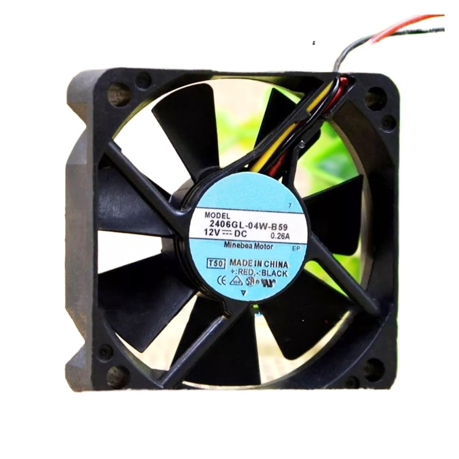 YLPWKMVZ CPU Server Case cooling fan 2406GL-04W-B59 12VDC 0.26A 60 * 60 * 15mm 3-wire