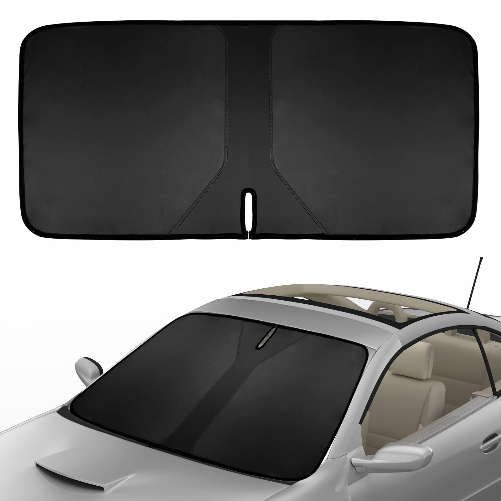 Woniyal 1Pc Premium Windscreen Sun Shade for Mini Cooper Countryman F60 SUV 2017-2022, Front Window Sun Visor Foldable UV Ray Reflector Heat Shield