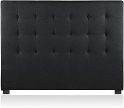 INTENSE DECO Tête de lit capitonnée Premium Tissu 160cm Noir