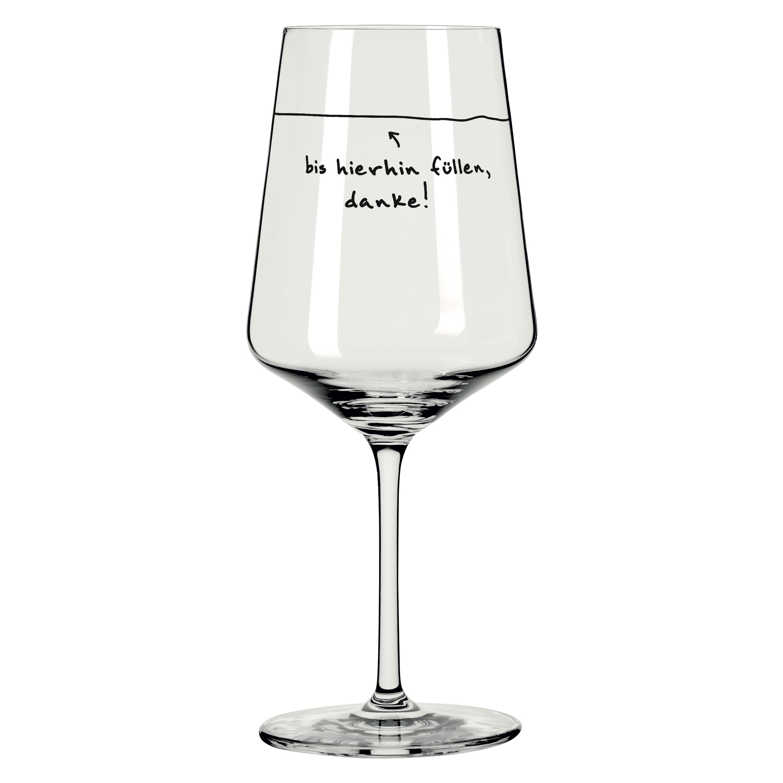 RITZENHOFF Cocktail-Glas 500 Ml Mit Spruch 'bis Hierhin Füllen' - Made In Germany