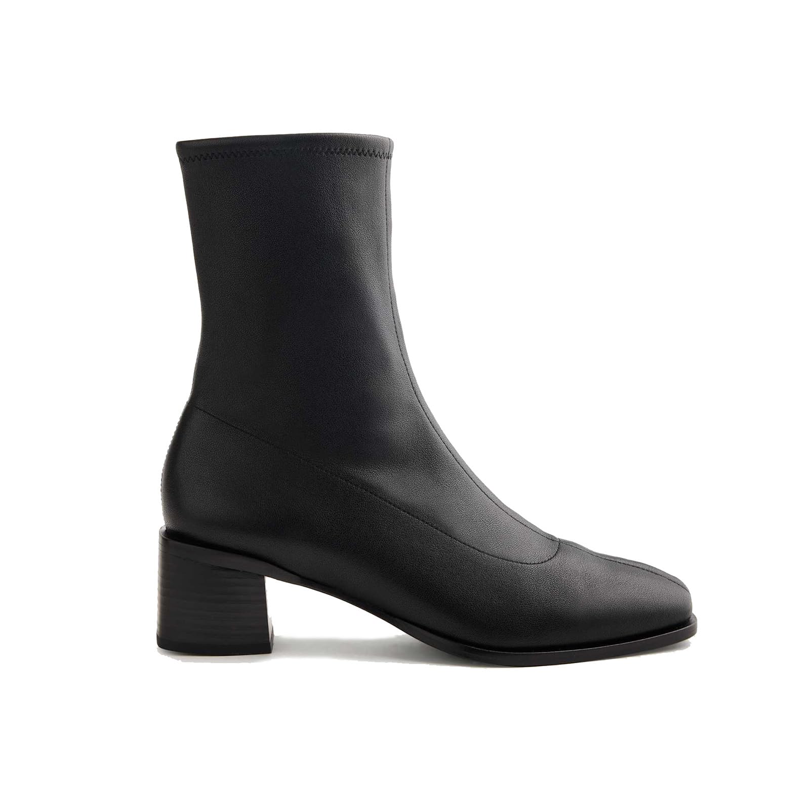 Ankle Boots for Women Classic Block Heel Ankle Booties Square Closed Toe Chunky Dress Shoes With Side Zipper