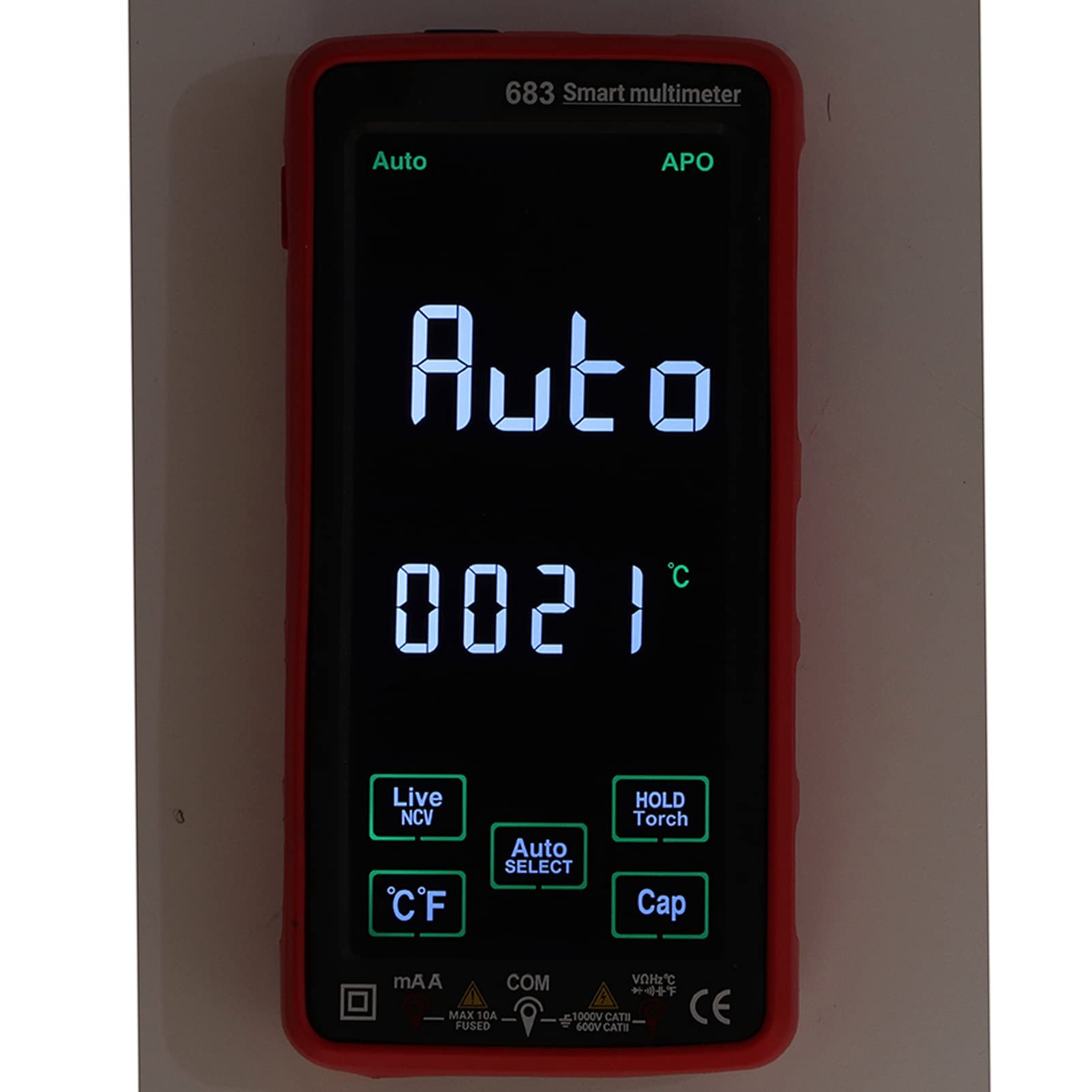 Hyuduo Tester Multimetro Digitale, Misuratore Elettrico Intelligente con Portata Automatica, Tester Elettrico Intelligente Ad Alta Precisione Antiustione, Formato Tascabile Portatile per Elettricisti