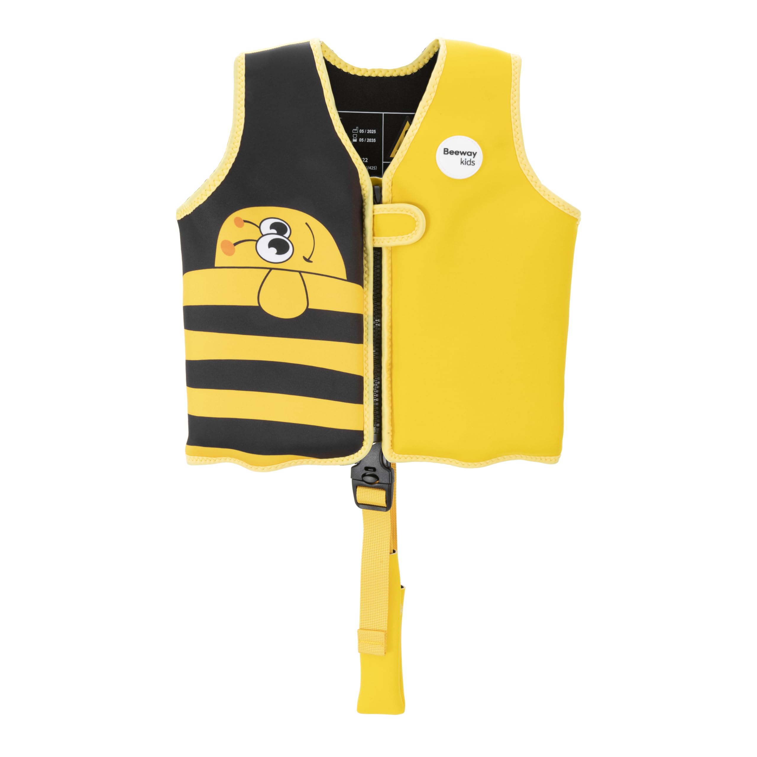 BEEWAY Swim Vest - Swim Jacket for Kids (Up to 3yrs) / Buoyancy Aid for Swimming with Removeable Floats and Safety Strap & Buckle