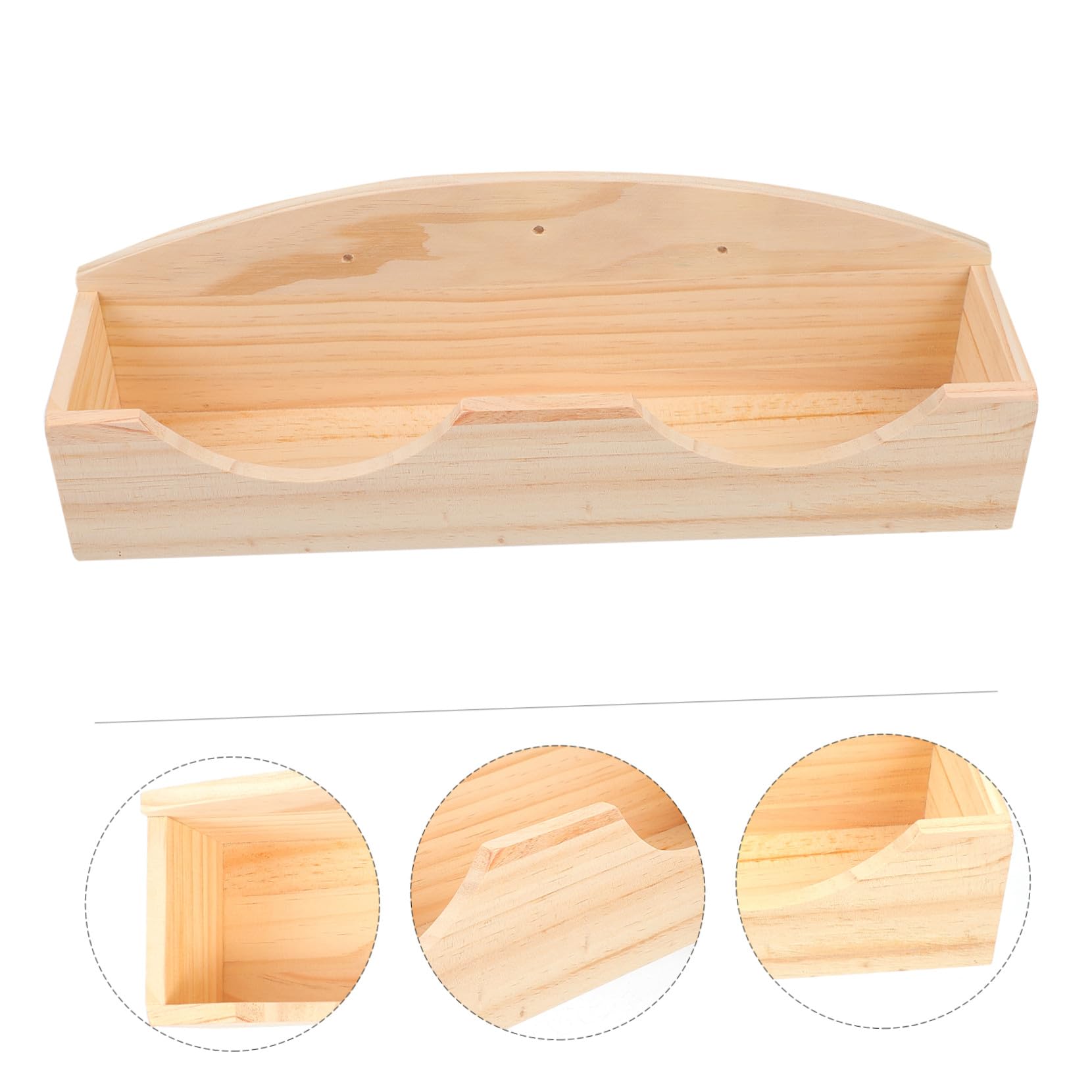Kaninchen Futterspender Holz mit Grashalter Futterkorb für Kleintiere Meerschweinchen Zubehör Haustierkäfig