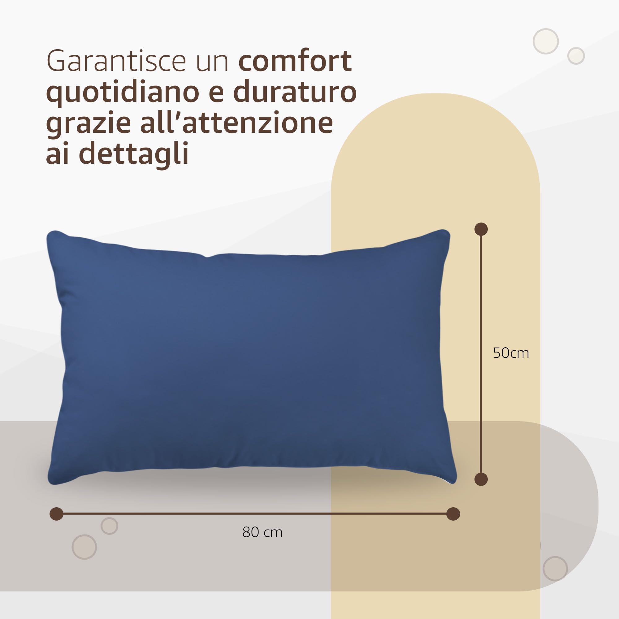 2 Federe Queen Size In Microfibra - Morbide, Antimacchia E Antipiega - 50x76 Cm - Blu Navy - 2