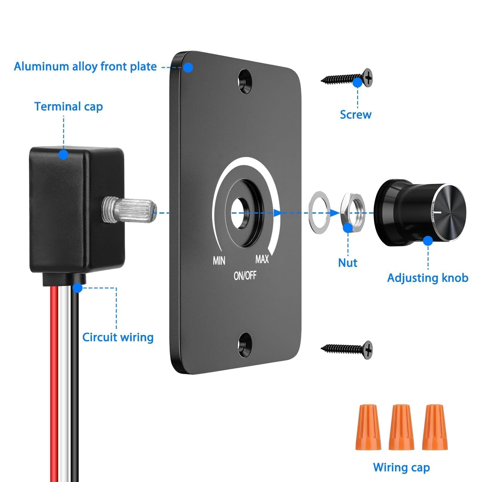 Linkstyle Dimmer Switch Rotary, black - Image 3