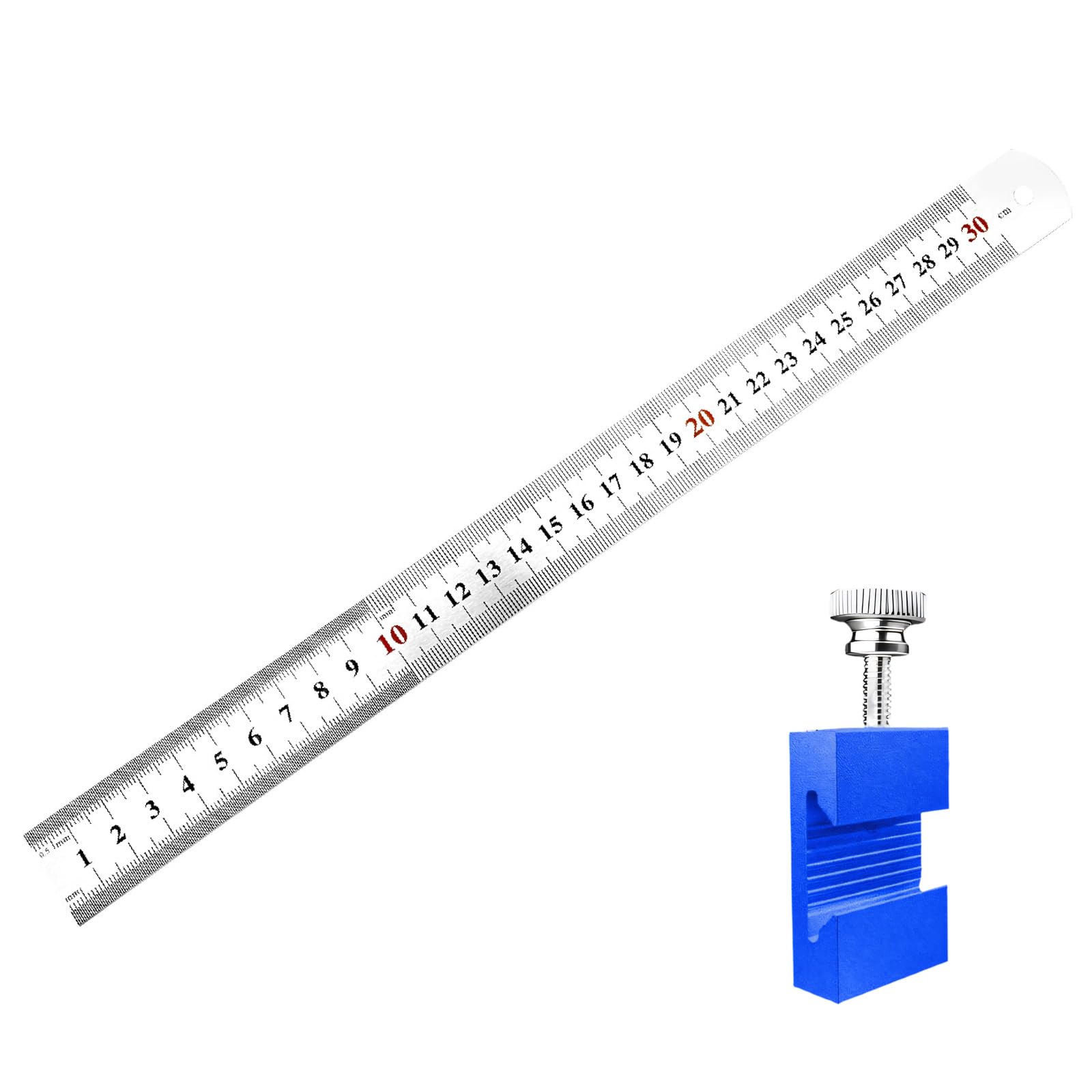 Limtula Blue Woodworking Marking Ruler With Multiple Scales And Hanging Hole Woodworking Marking Ruler