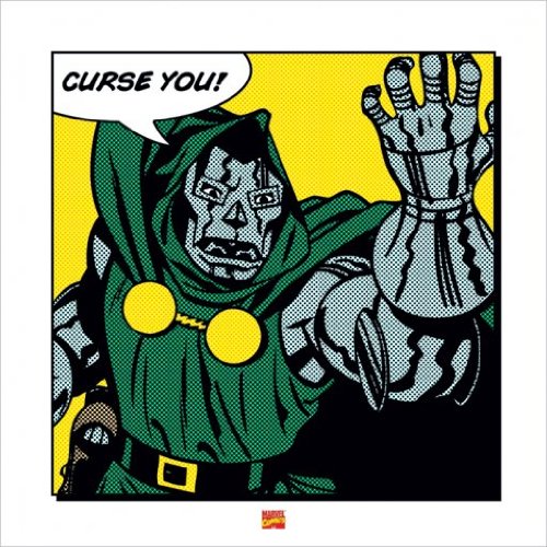 Art Print Dr. Doom Marvel Comics affiche carrée 40X40 cm haute qualité