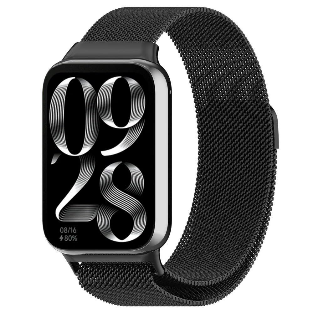 Bransoletka zastępcza do Xiaomi Mi Smart Band 8 Pro / 9 Pro / Redmi Watch 4 / Watch 5, zapięcie magnetyczne, regulowana metalowa bransoletka dla kobiet i mężczyzn