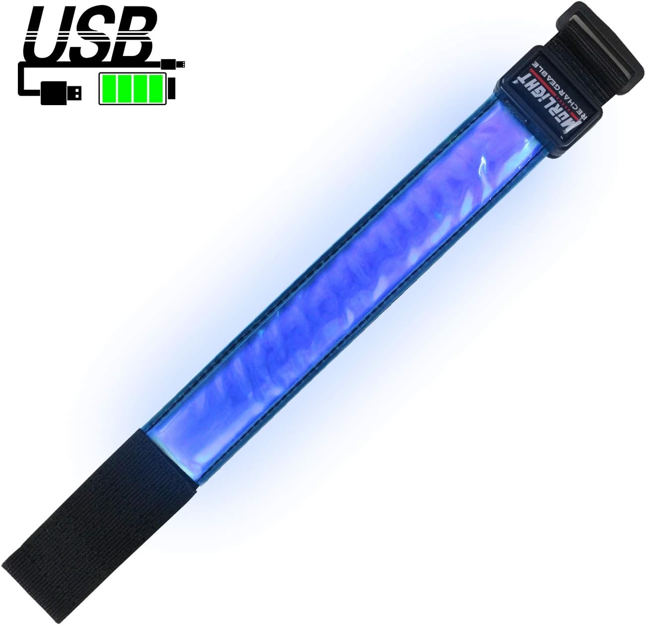 MORLIGHT LED Rechargeable Armband Reflective with Elastic Belt for Night Running, Jogging, Hiking, Cycling, Horseback…