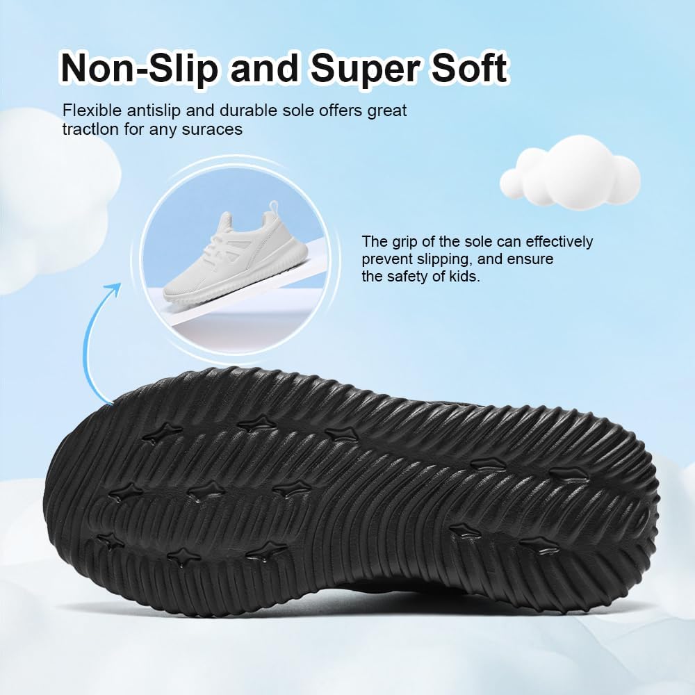 nerteo Girls Shoes Slip on Boys Kids Sneakers Lightweight Tennis Running Walking Gym Fashion Shoes for Little Kid/Big Kid - Image 5