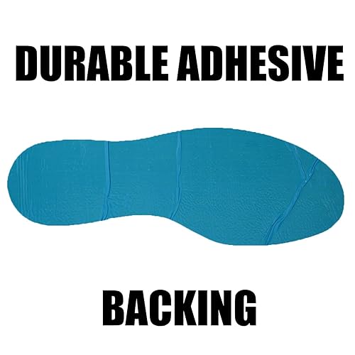 Miniatura 3 de Huellas negras de 9.5 pulgadas para organización magra 5S, las marcas del suelo tienen adhesivo industrial resistente con forro extraíble (3 pares