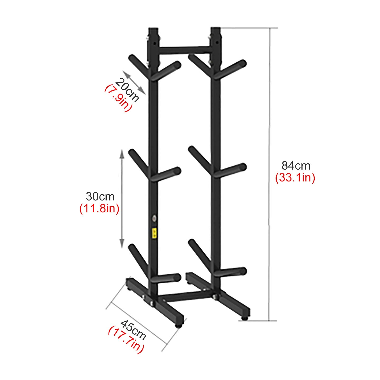 Expositor Vertical Doble para 6 Pelotas, Organizador metálico de 3 Niveles para Equipos Deportivos de Voleibol, Baloncesto y fútbol, Ideal para Garaje Interior.
