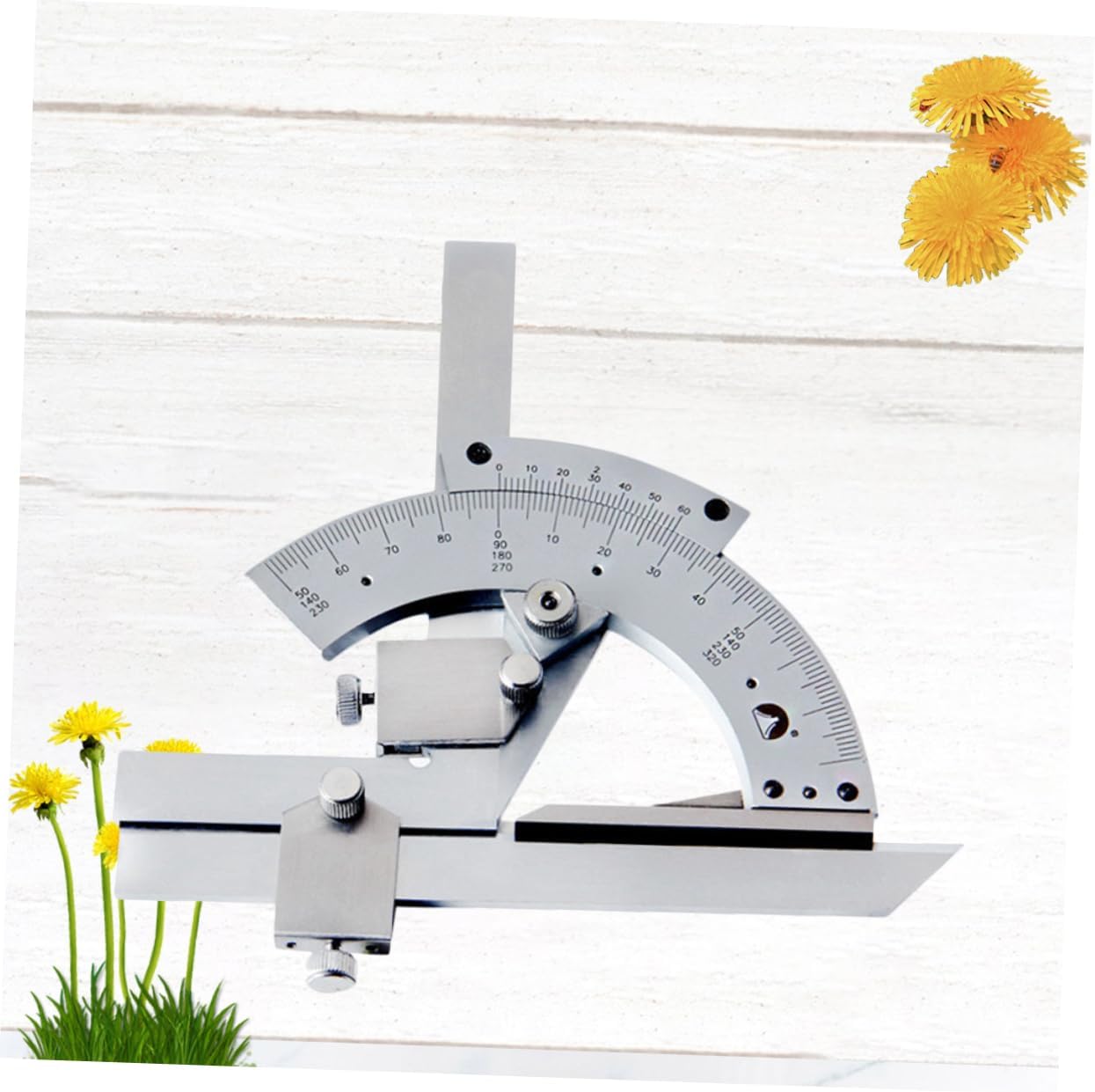 320degree Protractor Goniometer Measuring Tool Precision Angle Ruler for Woodworking Easy to Operate with Extension Blade and Storage Box