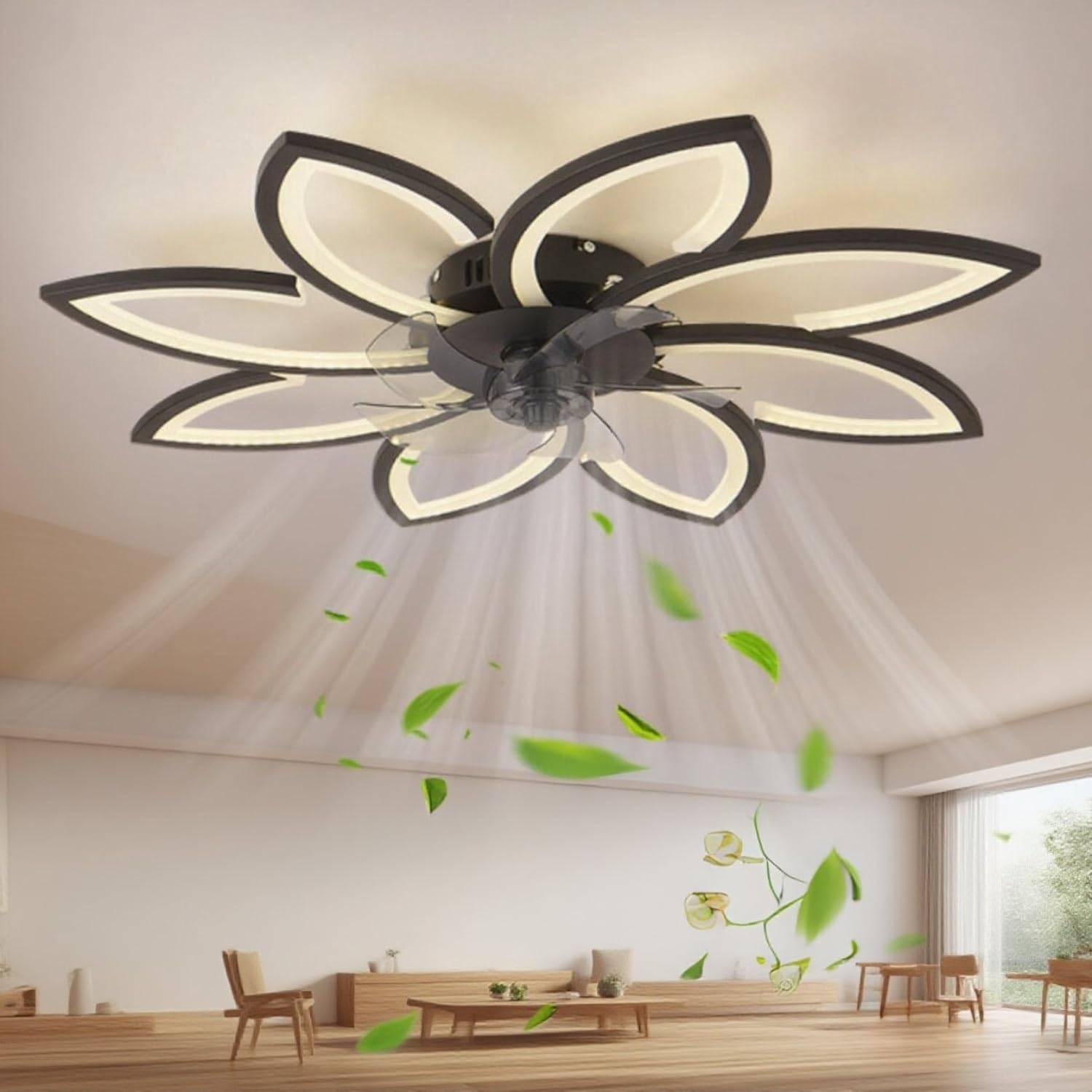 Amazon.co.jp: TAGIYOON シーリングファンライト おしゃれ 花形 LED 8