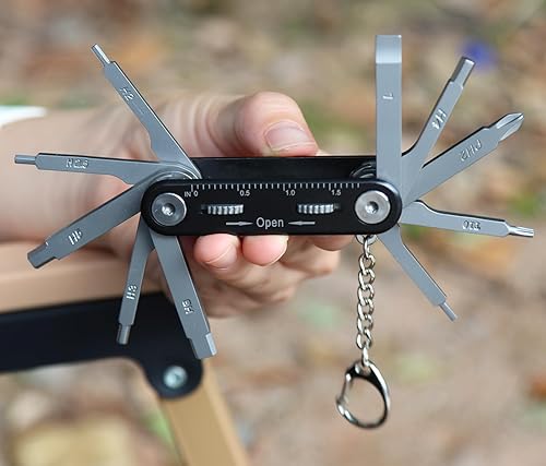 Miniatura 2 de Juego de herramientas plegables con destornilladores y llaves hexagonales, 10 en 1 para fotografía y reparación de automóviles domésticos,