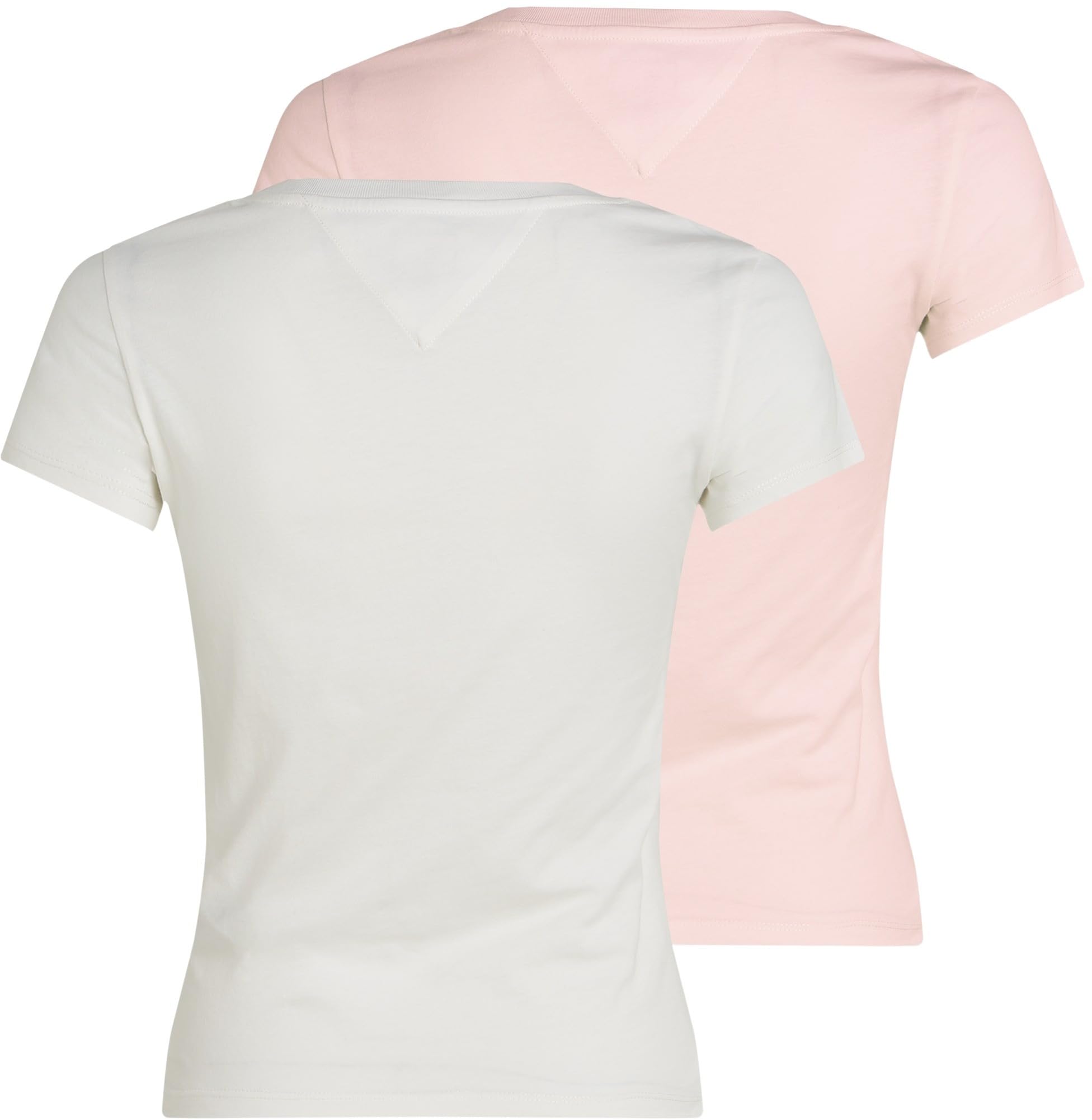 Tommy Jeans Damska koszulka TJW 2-pak dekolt w serek S/S T-Shirt, Multi, XS, Multi (Ecru/szlachetny róż), XS