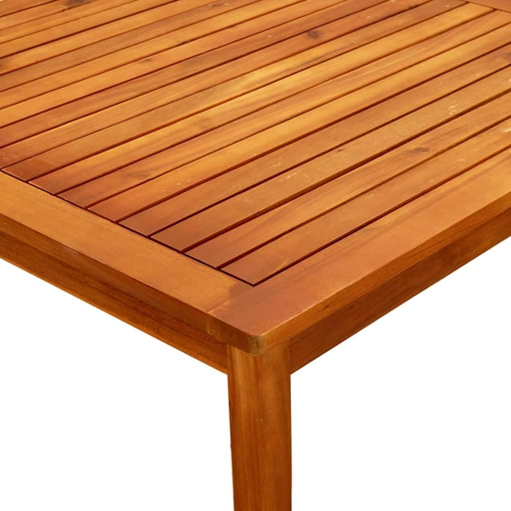 vidaXL and Practical Square-Sized Outdoor Patio Coffee Table with Natural Oil Finish, Durable Weather- Solid Acacia Wood, DIY Assembly Required