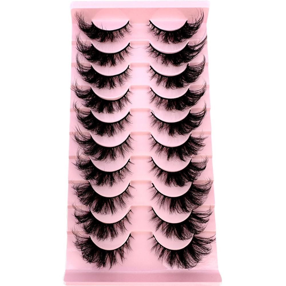 HBZGTLAD Soft Mink Eyelashes 3D Curl Winged End Eye Elongated Fake Lashes Thick Handmade Natural False Eyelash Messy Cross Lash Wholesale (AD-109)