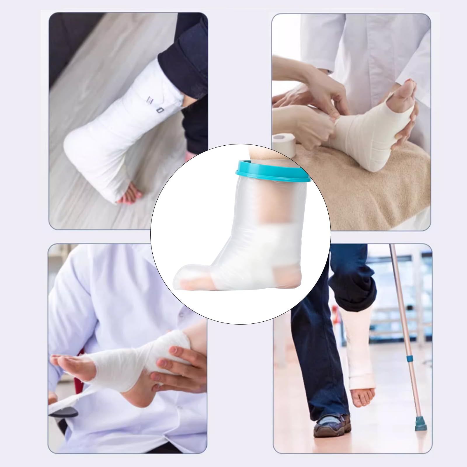 Protección de ducha para pies, Protector de escayola para niños, Bolsa para yeso en pierna de niño, Protección para piernas, Bolsas impermeables para piernas