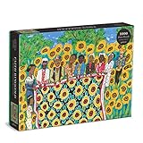 Galison Faith Ringgold The Sunflower Quilting Bee at Arles Puzzle, 1000 Pieces, 27” x 20” – Difficult Jigsaw Puzzle with Stunning & Colorful Artwork – Thick, Sturdy Pieces, Challenging Family Activity