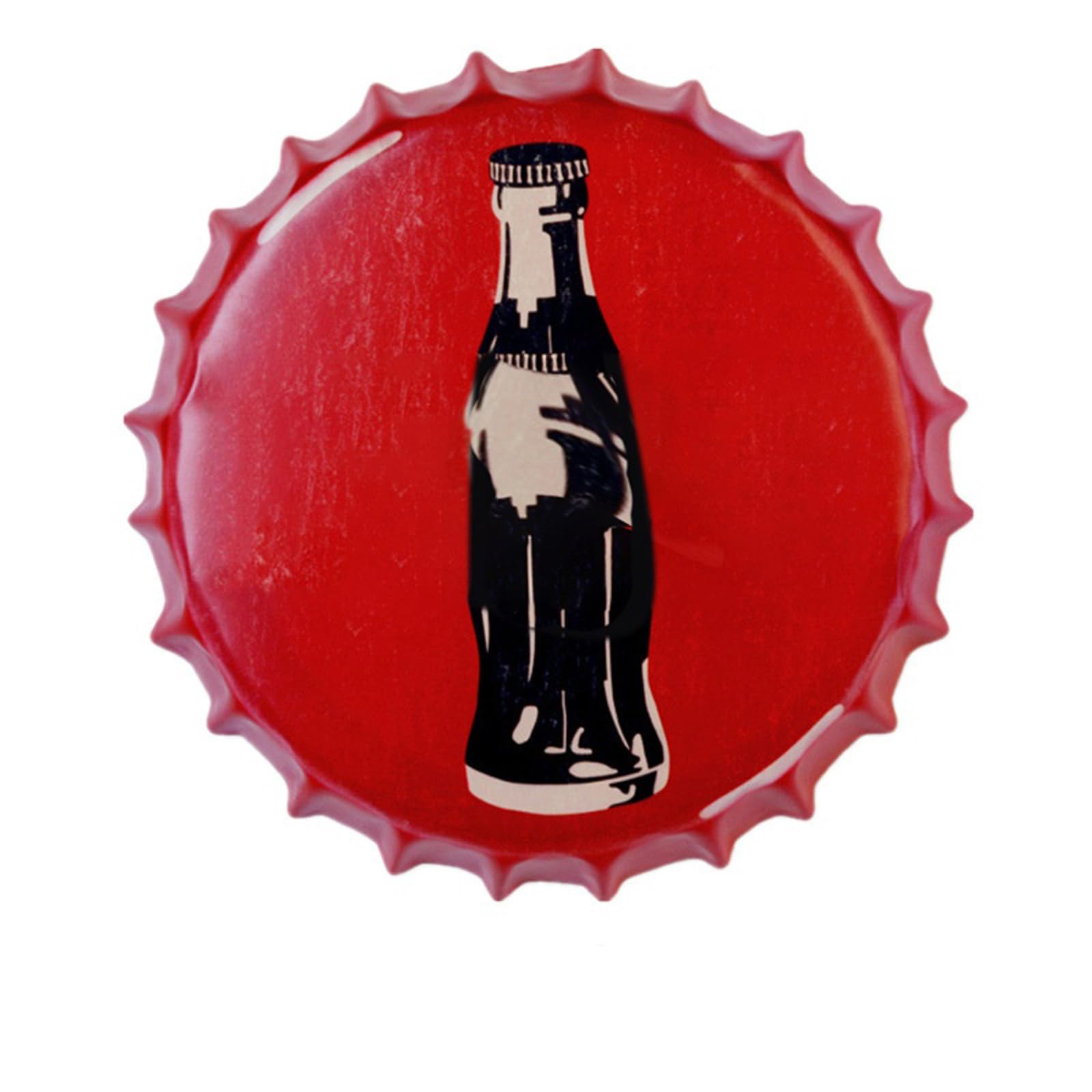 Decor Bottle Caps Metal Tin Sign, Cola Vintage Style Wall Art Plaque for Cafe Beer Bar Home Yard Road Indoor Outdoor 30 x 30 cm