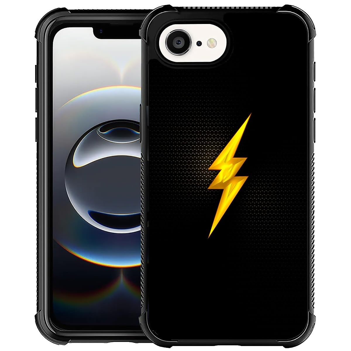 TnXee Compatible with iPhone 16e Case,Flash Phone Cover for Men/Women,Soft TPU Anti-Skid Thread and Four Corner Anti-Collision Protection Case