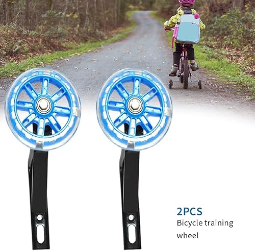 Miniatura 3 de Estabilizadores de ruedas de entrenamiento de bicicleta fuerte, kit de montaje en flash para bicicleta infantil (negro, tamaño 18 pulgadas)