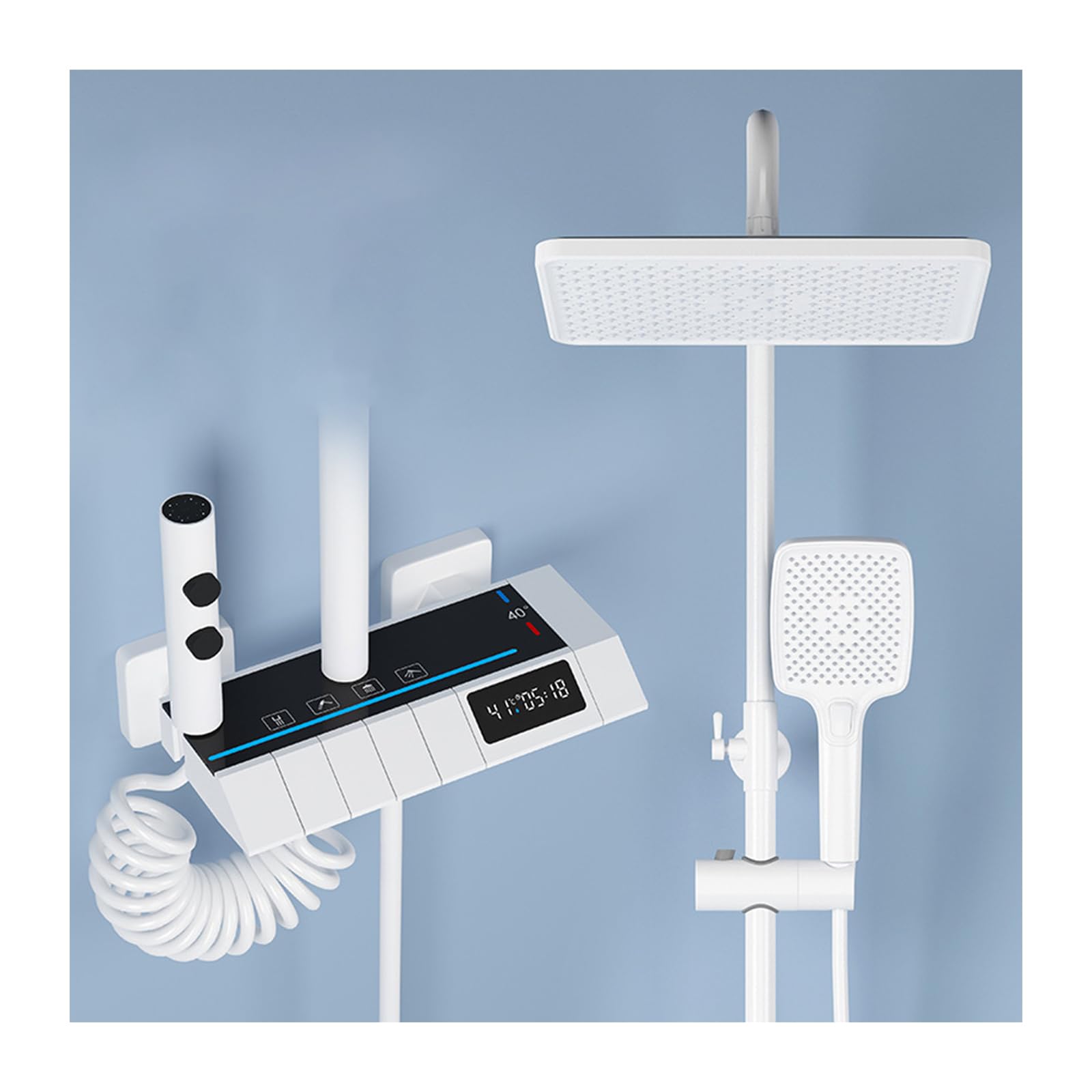 Robinet de douche effet pluie 4 fonctions Tatic avec douchette