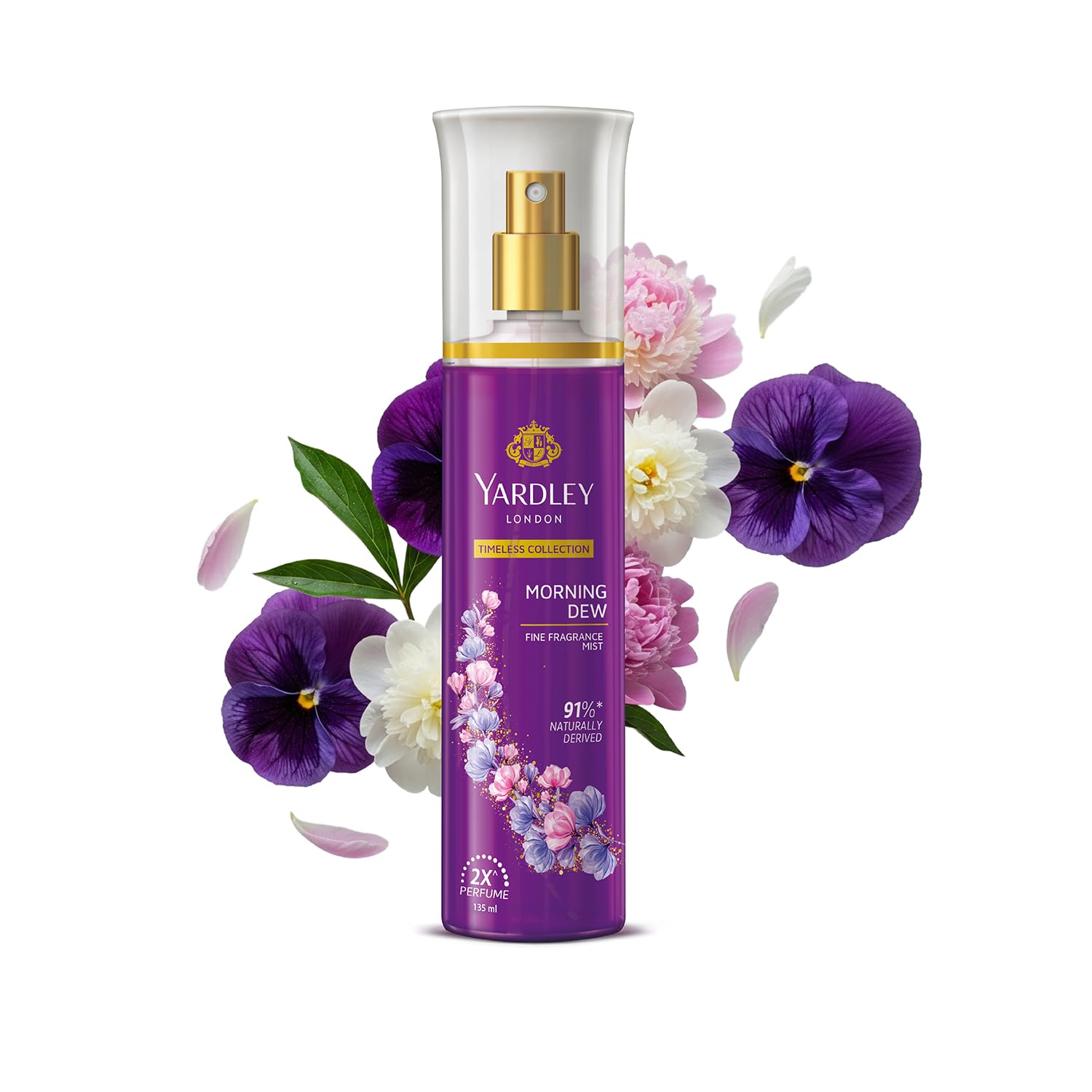 Yardley London Morning Dew Fine Fragrance Mist, Timeless Collection, 91% Naturally Derived, 4X Perfume-image-29