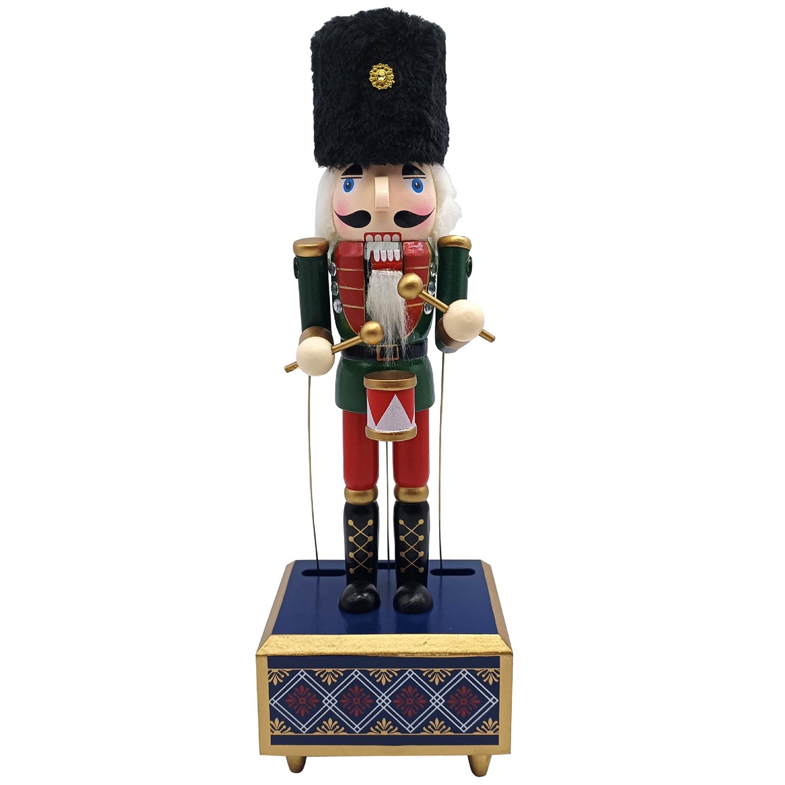 carotoe Handcrafteds Wood Nutcrackers Soldier Puppets Music Box for Festive Home Decoration Handcrafteds Nutcrackers