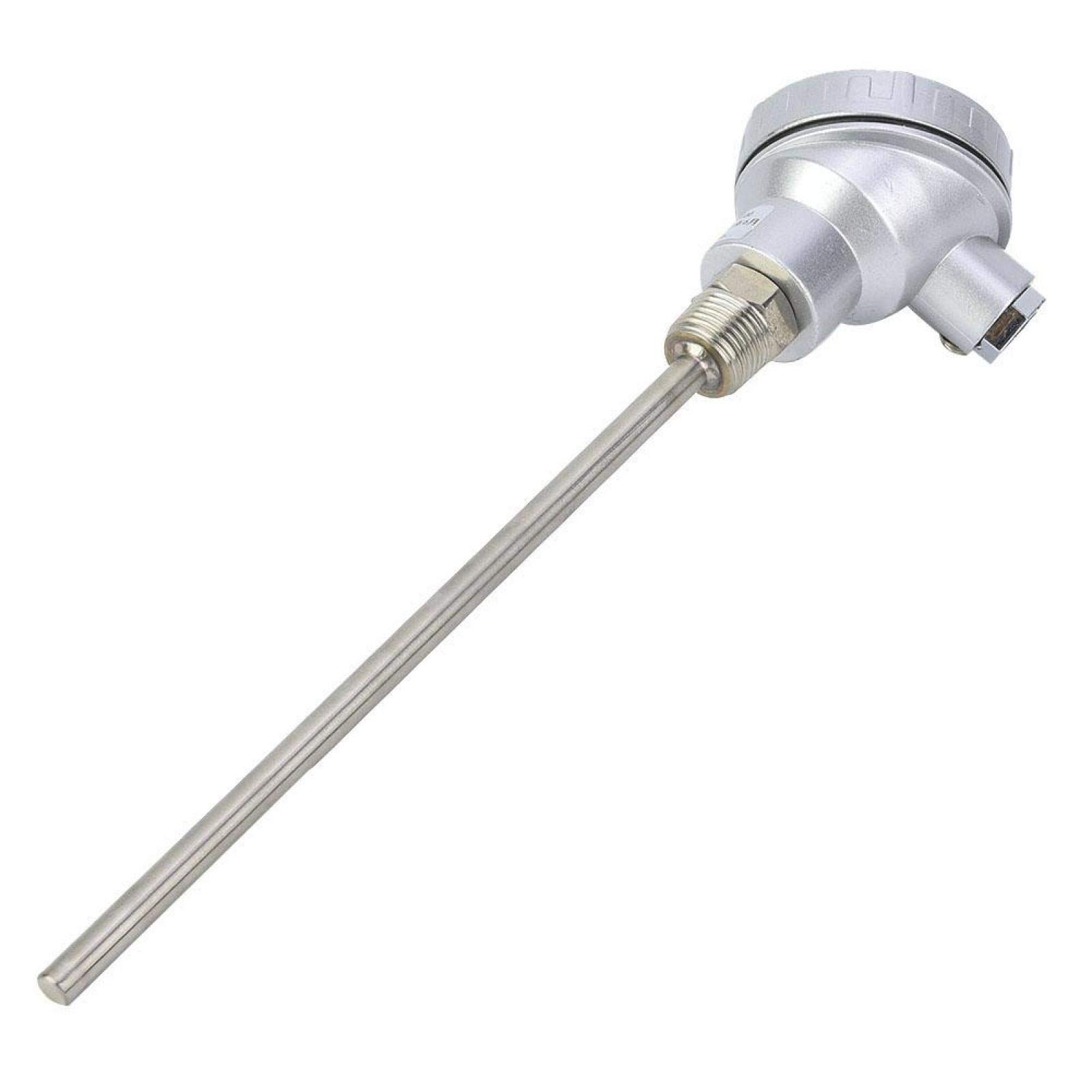 PRAV® PT100 Temperature Sensor Probe, Temperature Sensor 201 Stainless Steel Anti-Rust PT1/2'' Durable for Industry for Temperature Controllers(Protection Tube 200mm) 2