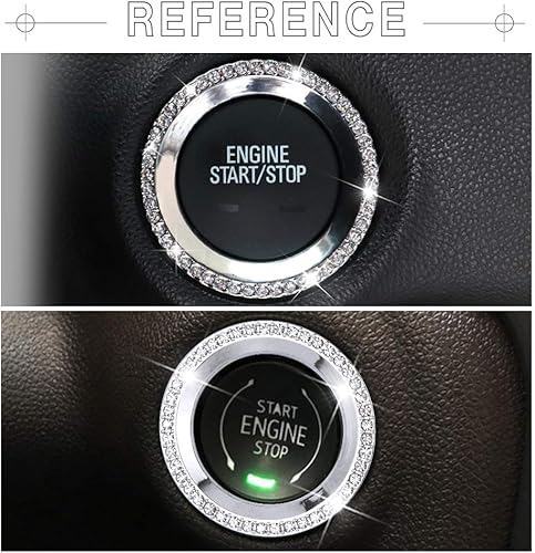 Miniatura 6 de 1797 Tapas de anillo de encendido compatibles para GMC Bling Accesorios Sierra 1500 2500HD 3500HD Yukon Terrain Start Stop Motor partes interiores