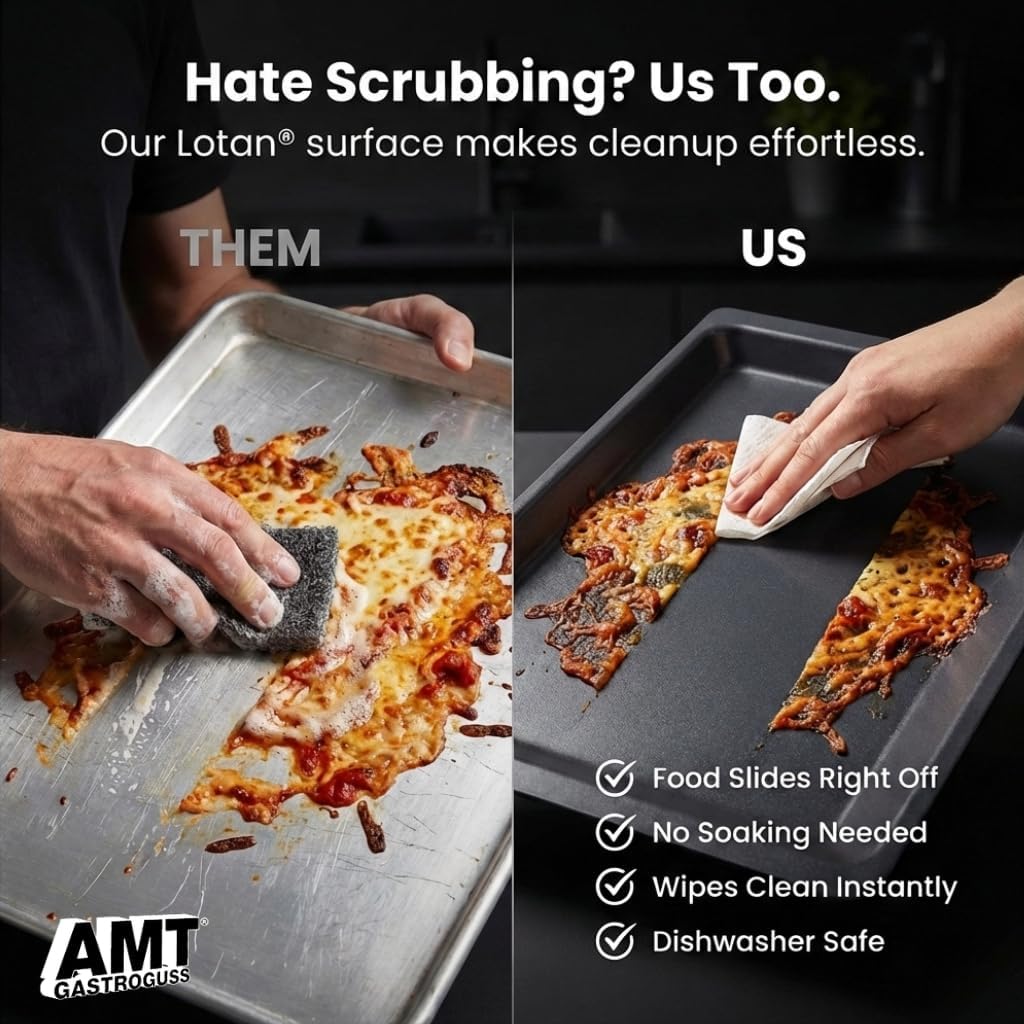 AMT Gastroguss The "World´S [...]" Next Generation´s Baking Plate, 17.6 x 13.4 in, 1.2 in high, cast Aluminum, Lotan® Non-Stick Coating, Non-Induction, AMZN-OP3447-US