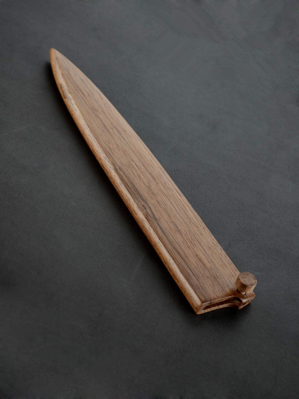 Aibote Handmade Natural Black Walnut Univeral Japanese Sashimi Knife Sheath Wooden Cover Chef Knives Cases Holders Protectors for Yanagiba Sujihiki Slicer (12 inch)